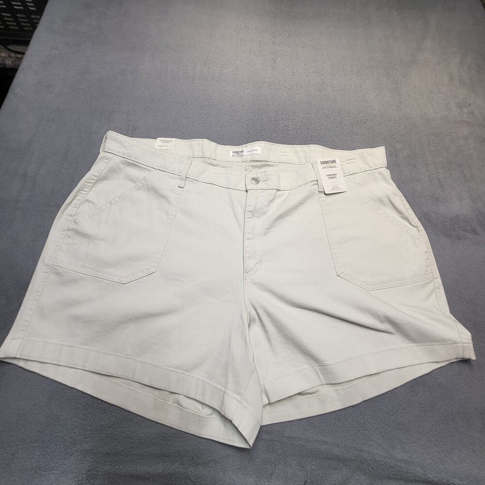 Signature Levis Shorts New Womens 24 Beige Everyday Shorts Stretch